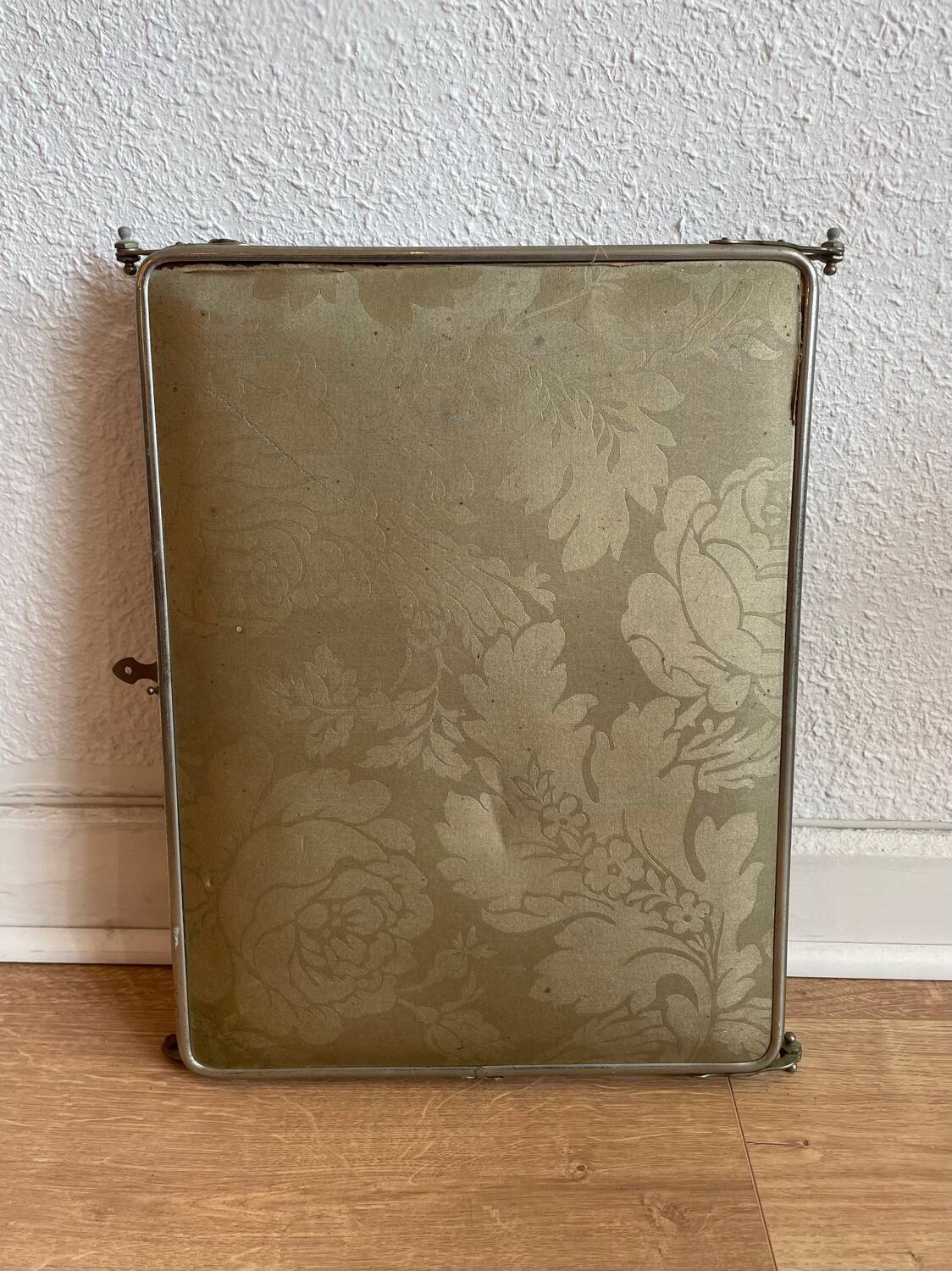 Large triptych barber mirror circa 1950, to stand or hang