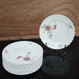 Lot de 6 assiettes à dessert KG Lunéville Service Fleurs des Indes