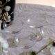 6 mouth-blown champagne glasses 50s