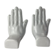 Pair of hands bookends 1970-80