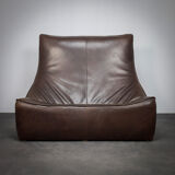 "The Rock" leather 2-seater sofa by Gerard van den Berg for Montis (1970s)