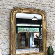 Louis-Philippe mirror 19th century, gold with gold leaf, mercury ice 102x77.5cm