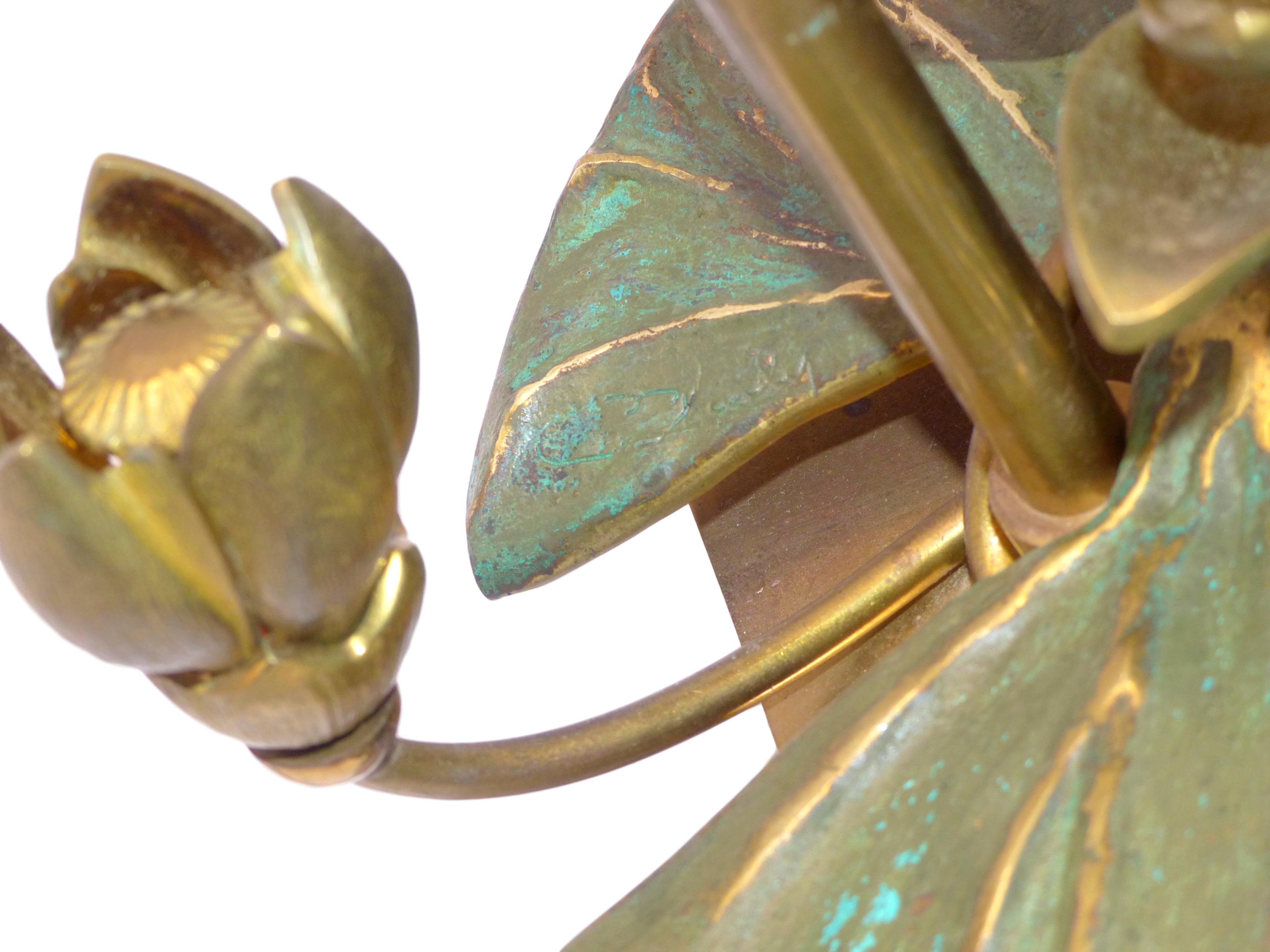 Charles House lamp with water lily