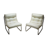 Paire de fauteuils de salon vintage de Gillis Lundgren années 1970