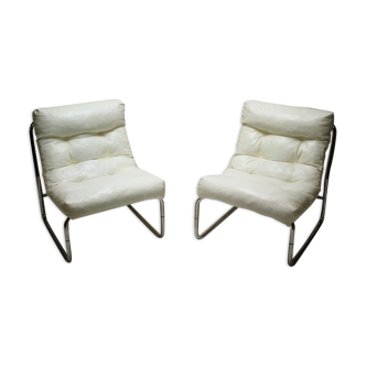 Pair of vintage lounge chairs by Gillis Lundgren  1970s