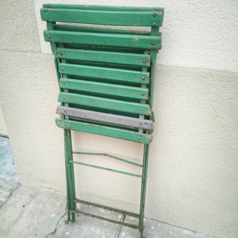 Pair of folding garden chairs