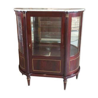 Louis xvi style half-moon silverware display case