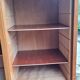 Filing cabinet with sliding curtains in double vintage wood