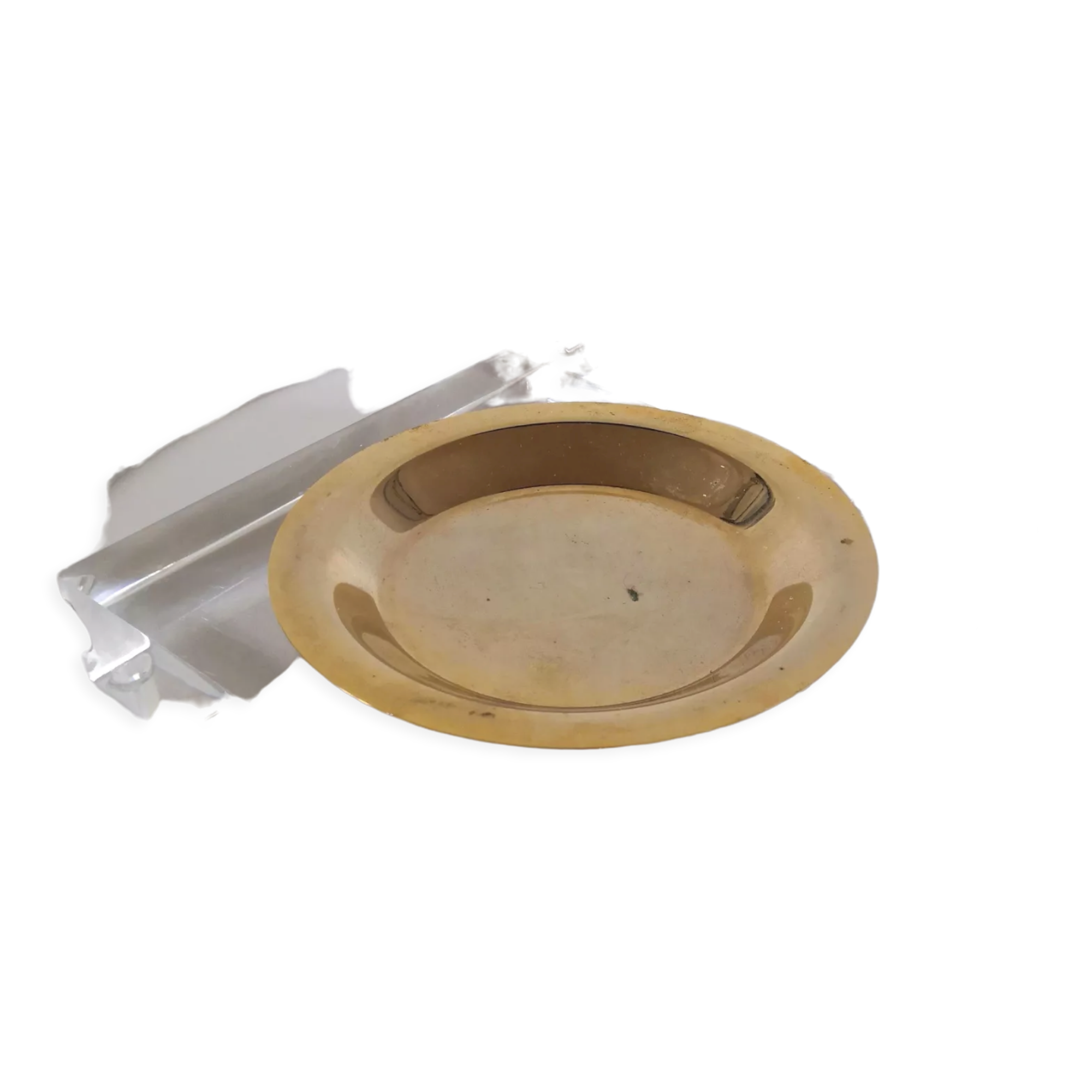 Empty cup pocket Plexiglas ashtray lucite design 70s