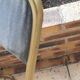Lot de 4 chaises  pliantes - dossier et assise vert d'eau - structure métal doré -Chaisor