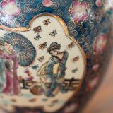 Antique Japanese porcelain vases, Meiji period, 19th century, oriental porcelain art, in