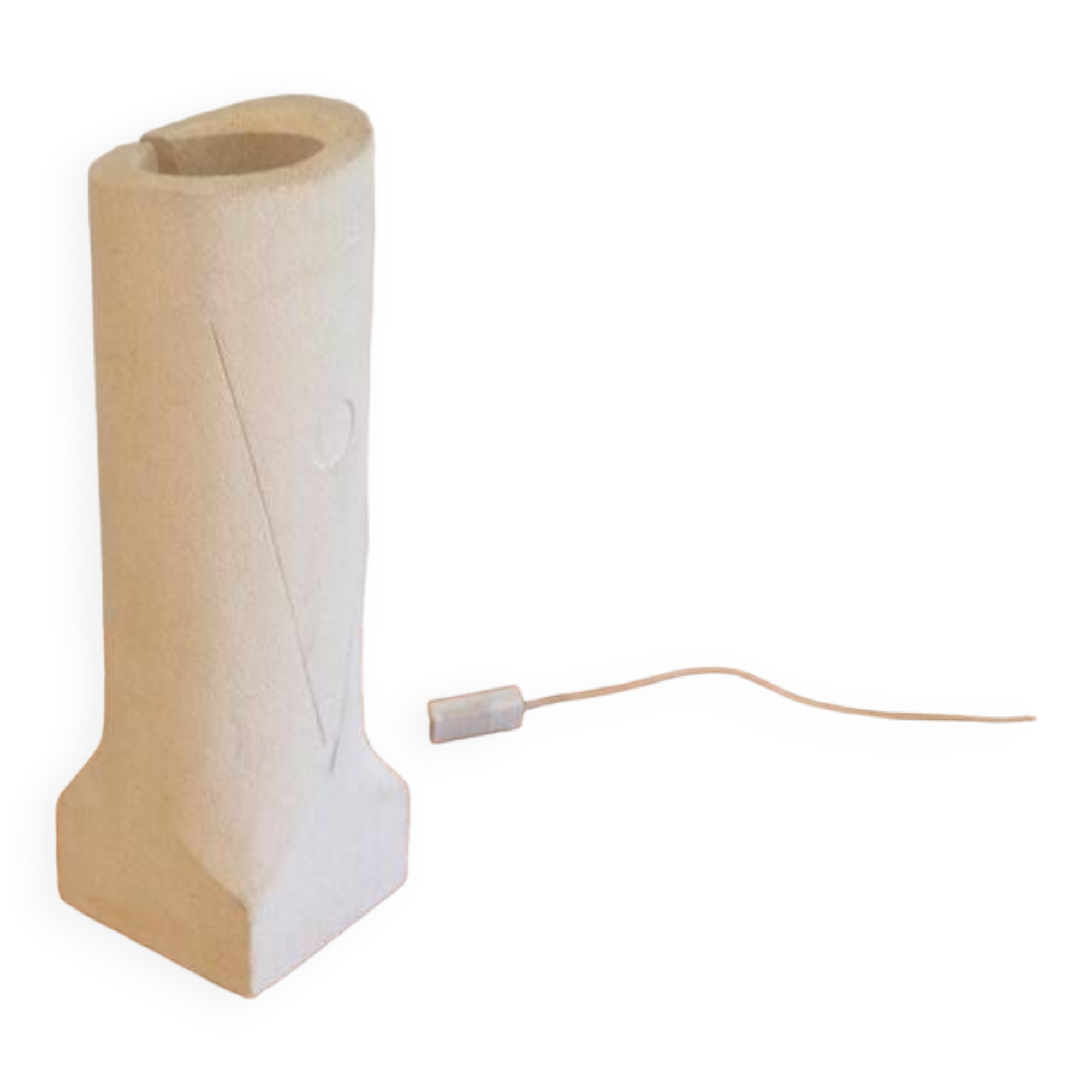 Vintage stone lamp in the style of Albert Tormos