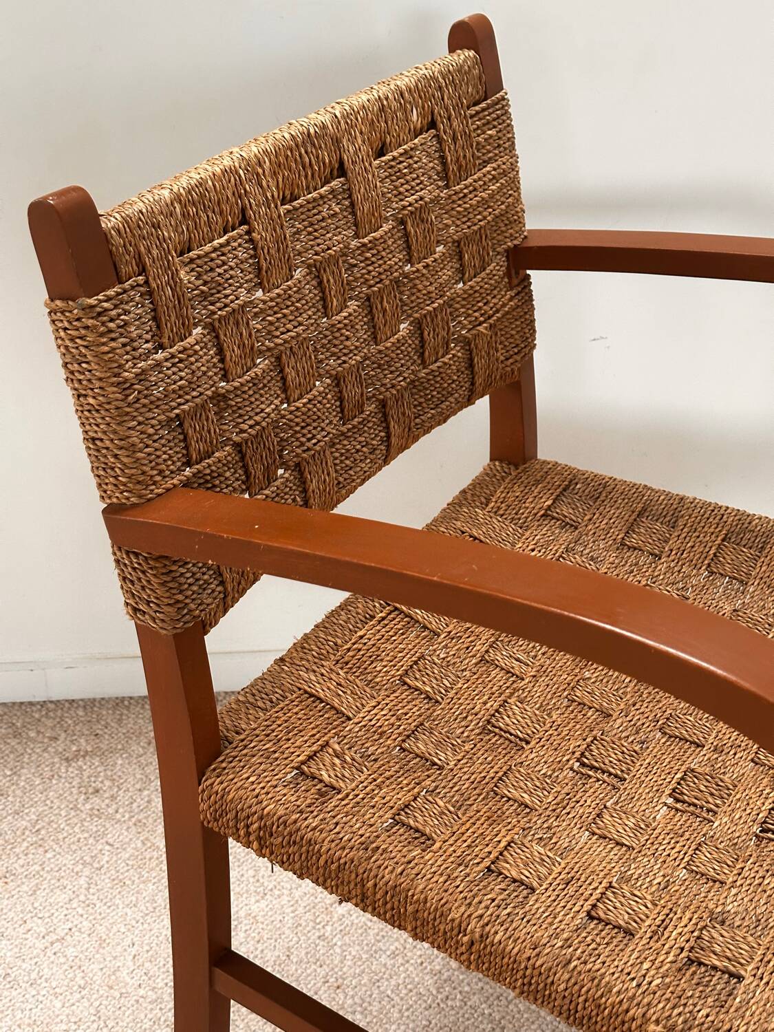 Pair of armchairs - Erich Dieckmann style - wood & cane