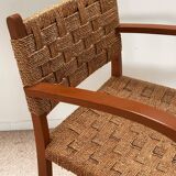 Pair of armchairs - Erich Dieckmann style - wood & cane
