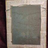 small antique silver patinated mirror