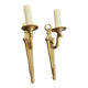 Pair of bronze wall sconces in Empire style