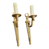 Pair of bronze wall sconces in Empire style