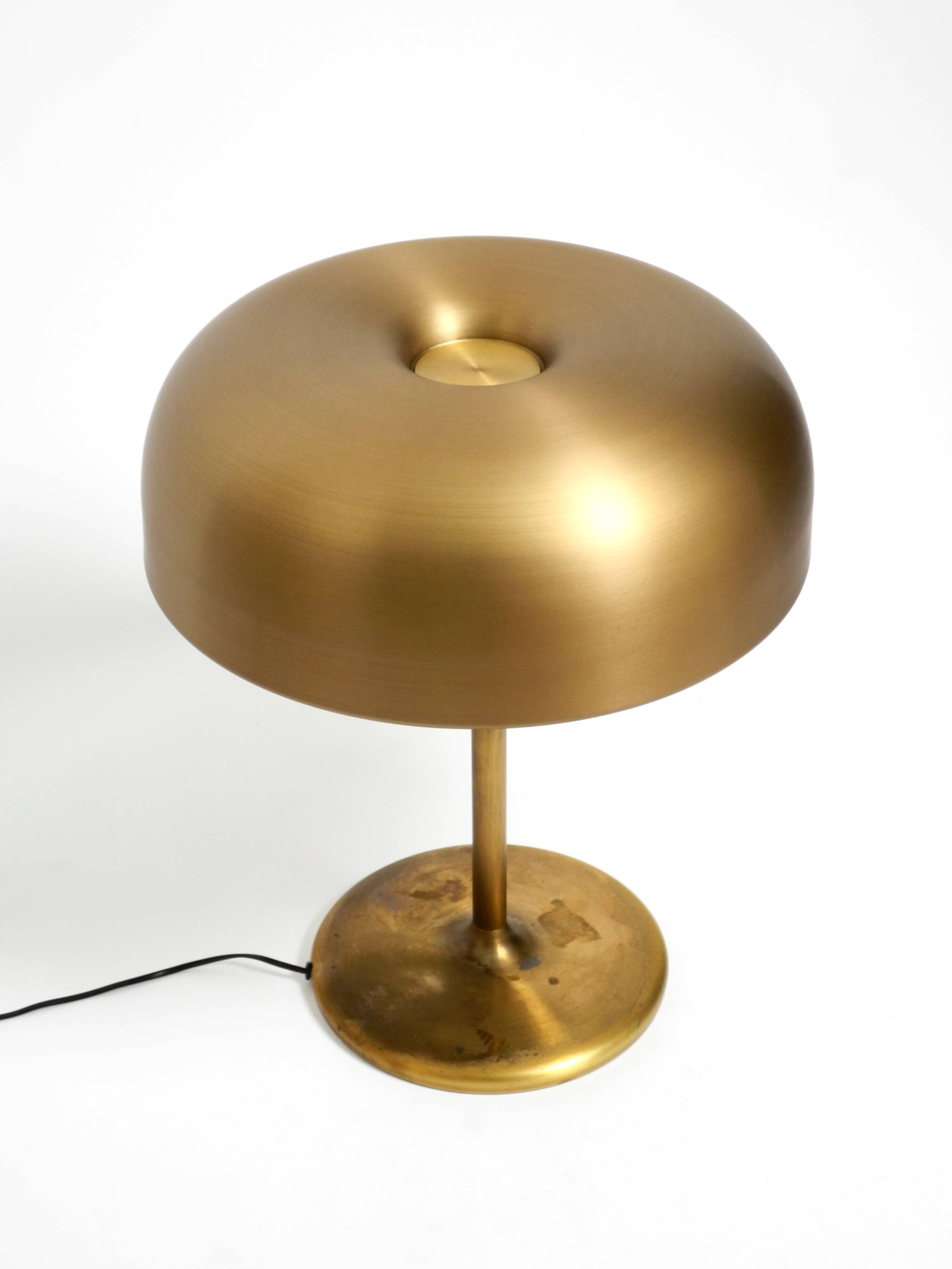 Extraordinary heavy 1960s XXL brass table lamp by Staff with a swivel joint