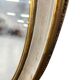 Miroir mural ovale baroque vintage à décor de noeud
