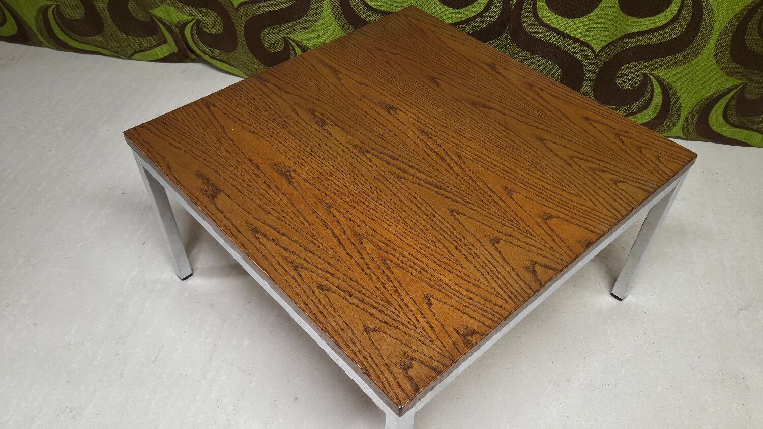 1970s vintage chrome coffee table.