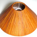 Pendant lamp, wicker chandelier, 80s