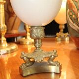Paire de lampes, oeufs d'autruche