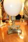 Pair of lamps, real ostrich eggs