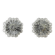 Ensemble de fleurs à bulles mid century modern germany cut glass flush mount set 60s