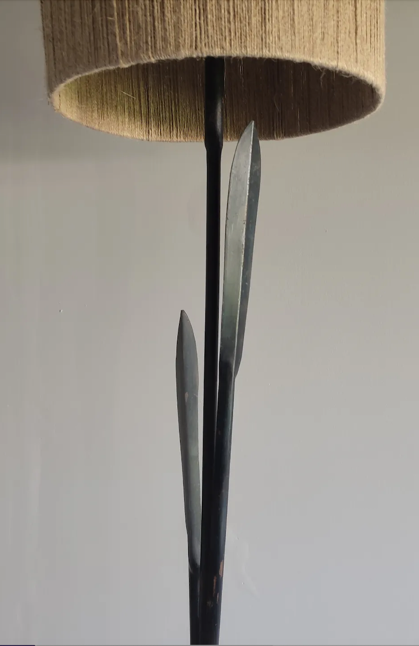 Wrought iron floor lamp