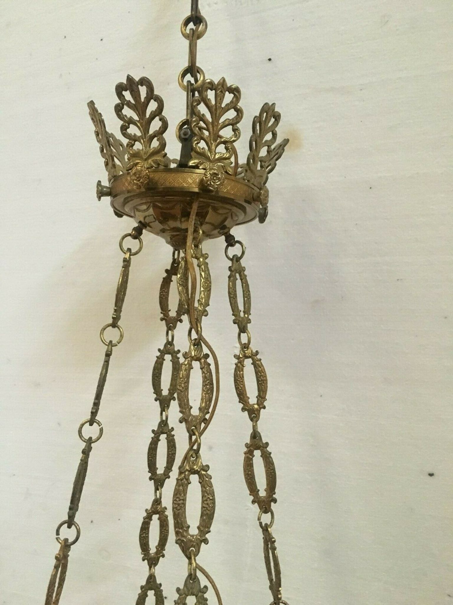 Empire style bronze chandelier Light fixture Palmette chandelier