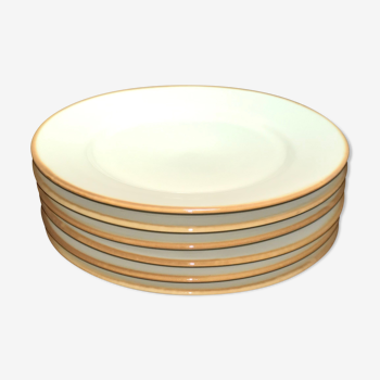 Series of 6 stoneware plates