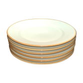 Series of 6 stoneware plates