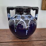 Blue amphora vase