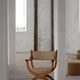 "Kurul" armchair in Oak and jute fabric, Henning Kjærnulf, Mid-century modern, 1960s