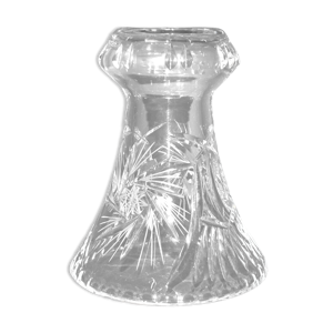 Vase évasé en cristal taillé