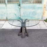 Dining table by Angelo Mangiarotti, published by Longobardo P&V, 1974