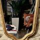 Baroque mirror in gilded wood and stucco in Louis XV style - 61 x 35 cm