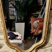Baroque mirror in gilded wood and stucco in Louis XV style - 61 x 35 cm