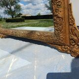 Miroir de Cheminée 19 éme en Bois et Stuk Doré