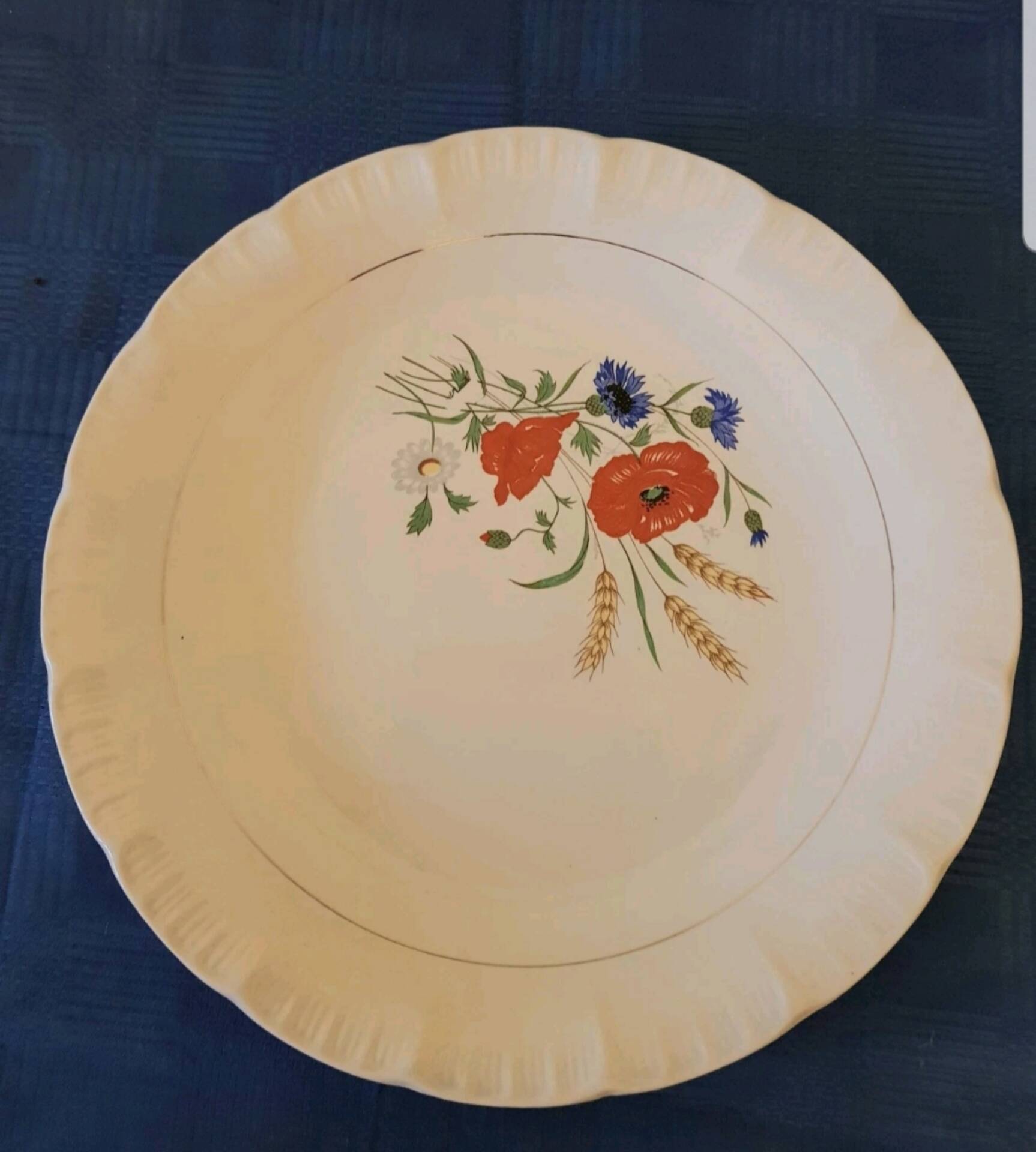 Large antique dish Sarreguemines Digoin, Agreste model