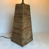 Large rattan pyramid lamp base