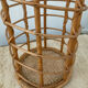 Vintage rattan umbrella stand 70s
