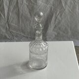 Small glass bottle with vintage round cap H22.5