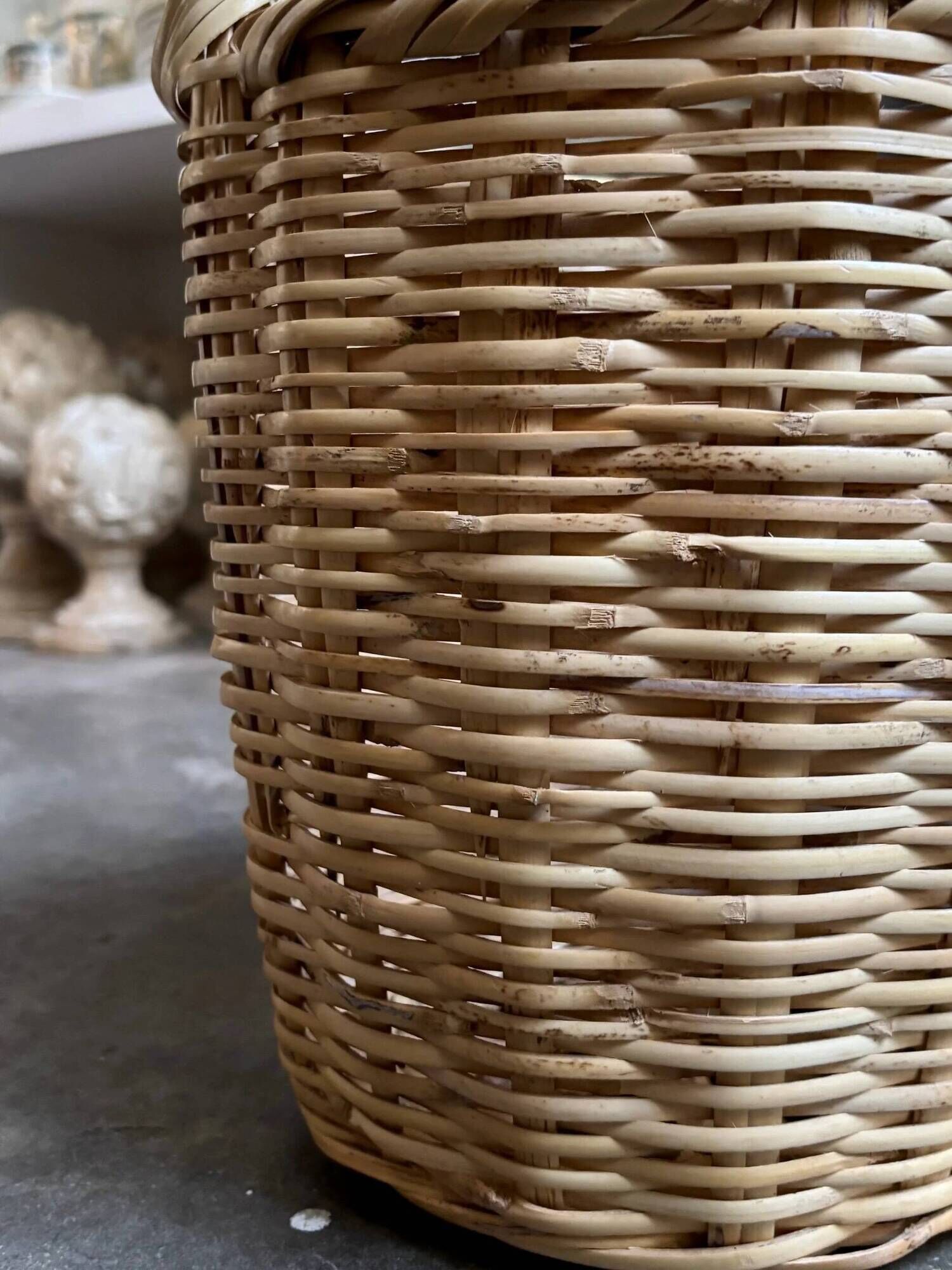 Woven rattan basket