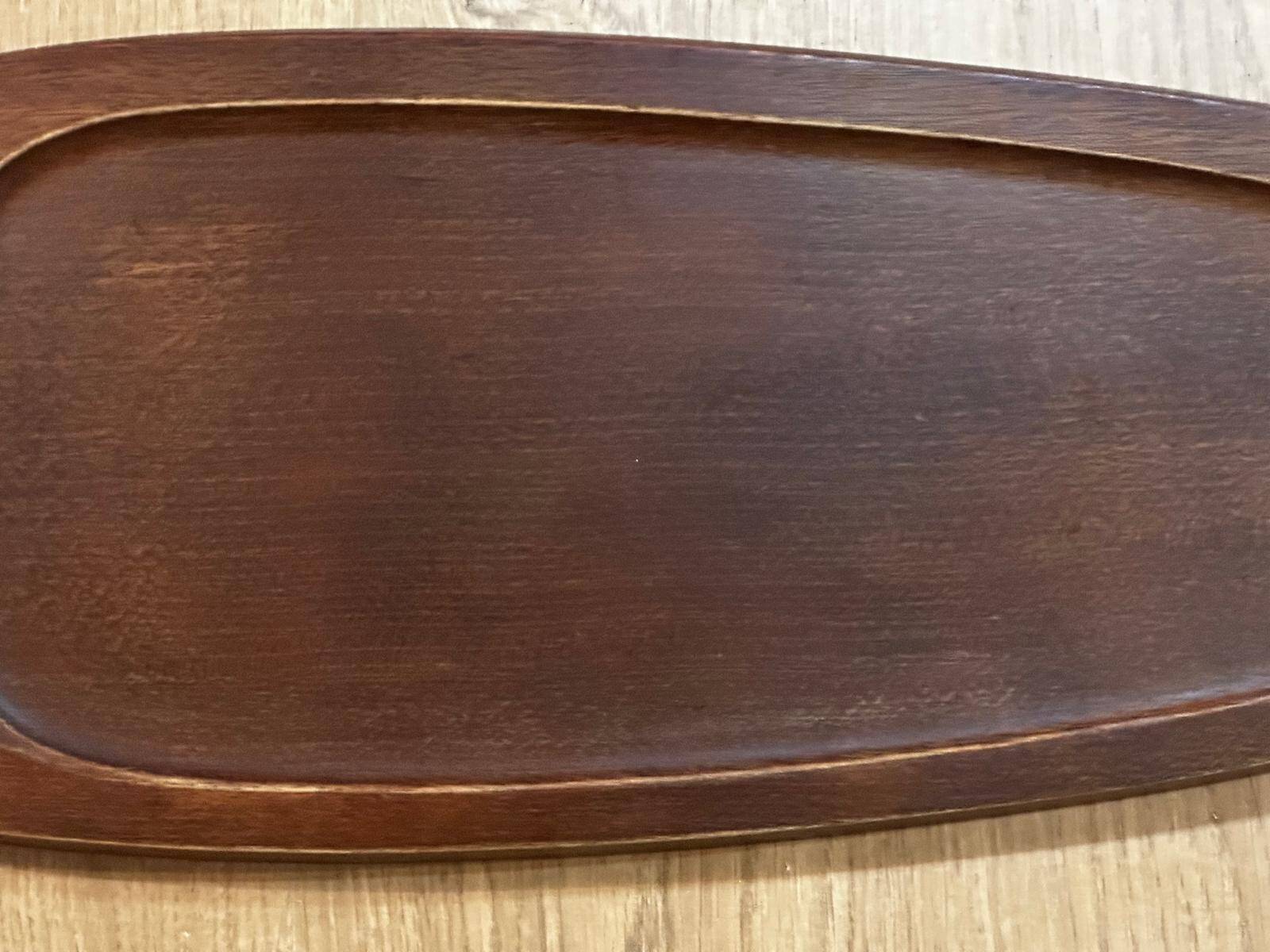 Plat poisson vintage bois et Métal– plateau de service saumon/truite –