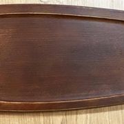 Vintage wooden and metal fish platter – salmon/trout serving tray –