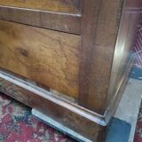 Cabinet bonnetière in solid oak and partial veneer