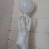 1970s lamp. Nude Art Deco style. 67cm.