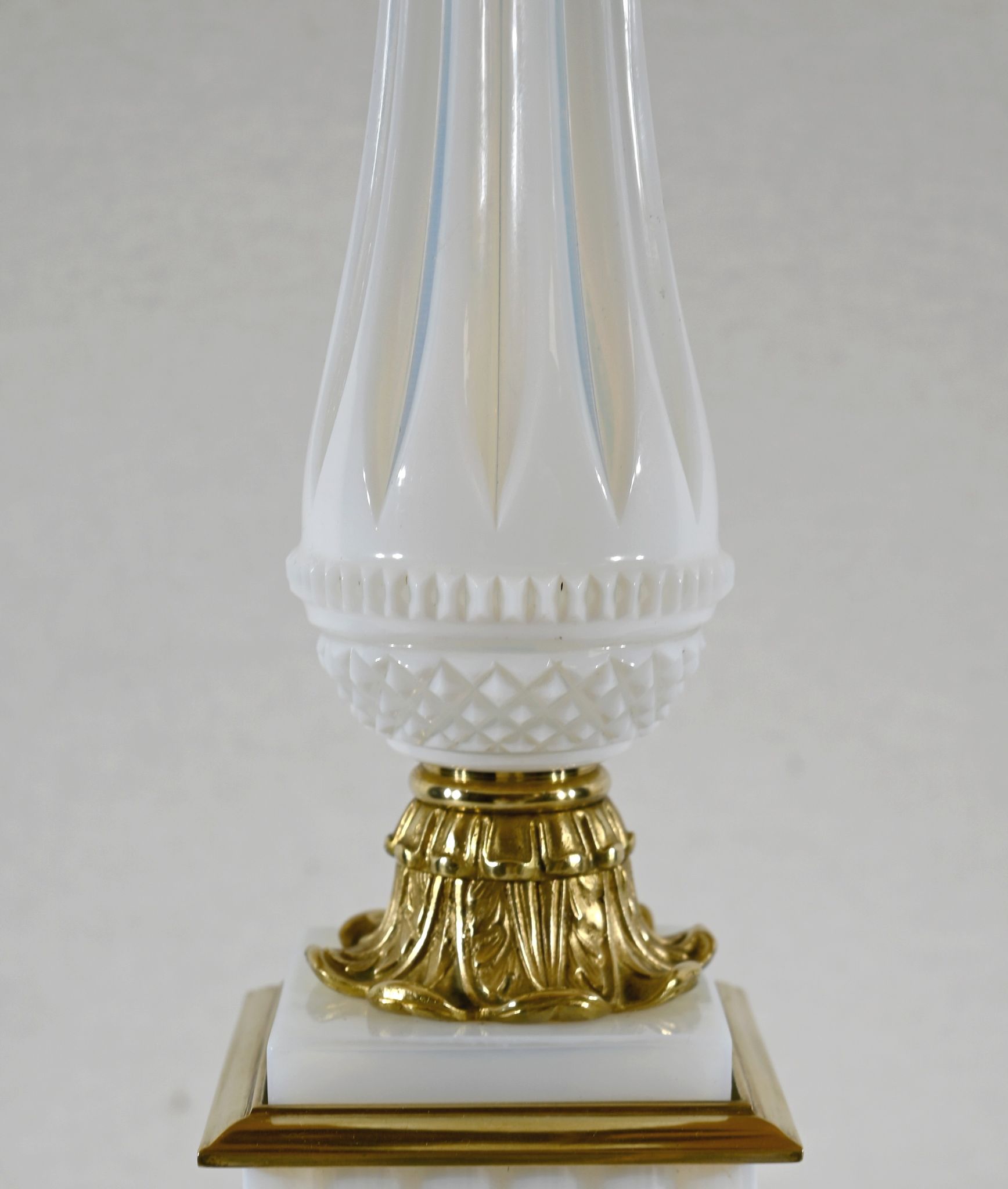Lamp in Opline and Bronze, Louis XVI style – 1950