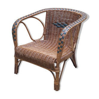 Vintage rattan armchair